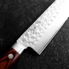 Gyuto AUS-8 Tsuchime Manche Occidental en Acajou 210mm-[Musashi]-[Couteaux de cuisine japonais]