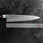 Gyuto AUS-8 Tsuchime Manche Occidental en Acajou 210mm-[Musashi]-[Couteaux de cuisine japonais]