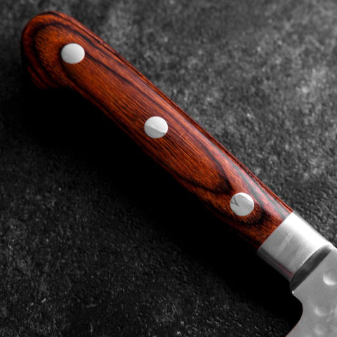 Gyuto AUS-8 Tsuchime Manche Occidental en Acajou 210mm-[Musashi]-[Couteaux de cuisine japonais]