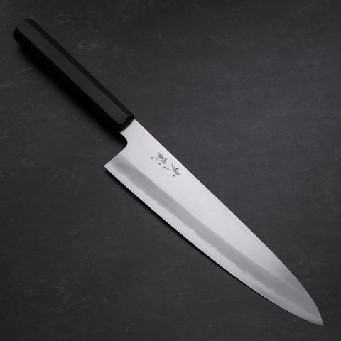 Gyuto Blue Steel #1 Kasumi Manche en Buffle et Ébène 240mm-[Musashi]-[Couteaux de cuisine japonais]