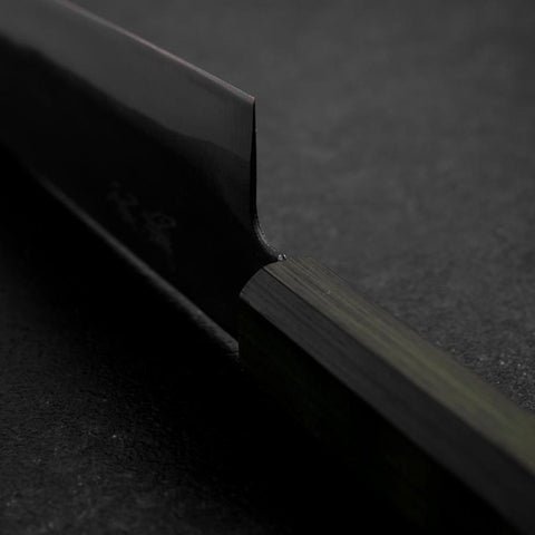 Gyuto Blue Steel #1 Kurouchi Inox Manche Urushi Vert 210mm-[Musashi]-[Couteaux de cuisine japonais]