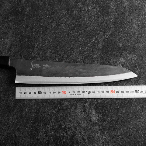Gyuto Blue Steel #1 Kurouchi Manche Noyer 240mm-[Musashi]-[Couteaux de cuisine japonais]