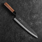 Gyuto Blue Steel #1 Kurouchi Manche Noyer 240mm-[Musashi]-[Couteaux de cuisine japonais]