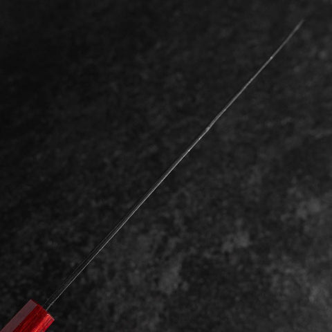 Gyuto Blue Steel #1 Kurouchi Manche Noyer Rouge 240mm-[Musashi]-[Couteaux de cuisine japonais]