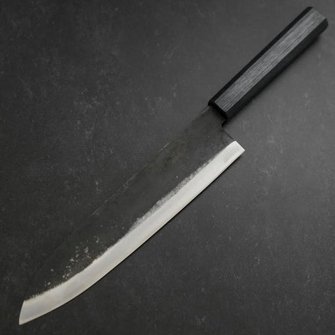 Gyuto Blue Steel #1 Kurouchi Manche Urushi Bleu Sombre 240mm-[Musashi]-[Couteaux de cuisine japonais]
