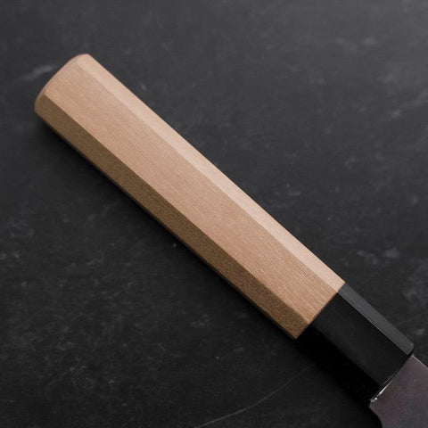 Gyuto Blue Steel #1 Kurouchi Revêtement Inox Manche en Buffle et Magnolia 210mm-[Musashi]-[Couteaux de cuisine japonais]