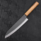 Gyuto Blue Steel #1 Kurouchi Revêtement Inox Manche en Chêne 210mm-[Musashi]-[Couteaux de cuisine japonais]