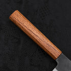 Gyuto Blue Steel #1 Kurouchi Revêtement Inox Manche en Chêne 210mm-[Musashi]-[Couteaux de cuisine japonais]