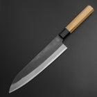 Gyuto Blue Steel #1 Kurouchi Revêtement inox Manche en Noyer 210mm-[Musashi]-[Couteaux de cuisine japonais]