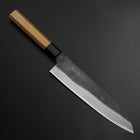 Gyuto Blue Steel #1 Kurouchi Revêtement inox Manche en Noyer 210mm-[Musashi]-[Couteaux de cuisine japonais]