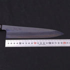 Gyuto Blue Steel #1 Kurozome Damas Manche en Buffle et Ébène 210mm-[Musashi]-[Couteaux de cuisine japonais]