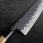 Gyuto Blue Steel #1 Nashiji Manche en Buffle et Noyer 210mm-[Musashi]-[Couteaux de cuisine japonais]