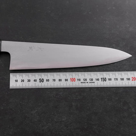 Gyuto Blue Steel #1 Suminagashi Manche en Buffle et Ébène 180mm-[Musashi]-[Couteaux de cuisine japonais]
