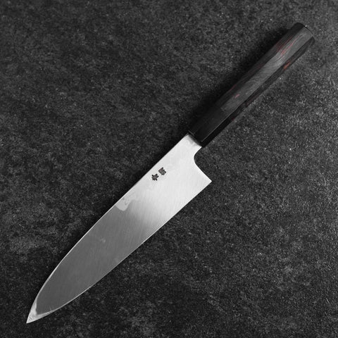 Gyuto Blue Steel #1 Suminagashi Manche en Buffle et Ébène 200mm-[Musashi]-[Couteaux de cuisine japonais]
