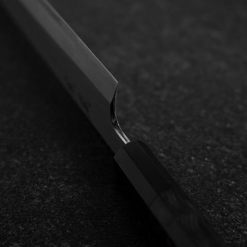 Gyuto Blue Steel #1 Suminagashi Manche en Buffle et Ébène 200mm-[Musashi]-[Couteaux de cuisine japonais]