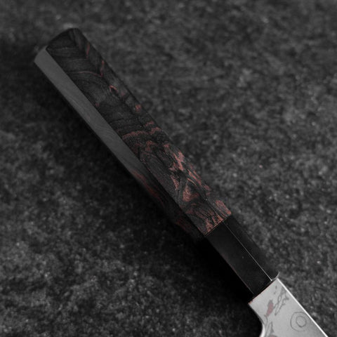 Gyuto Blue Steel #1 Suminagashi Manche en Buffle et Ébène 200mm-[Musashi]-[Couteaux de cuisine japonais]
