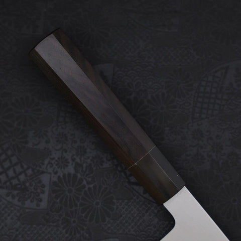 Gyuto Blue Steel #1 Suminagashi Manche en Buffle et Ébène 240mm-[Musashi]-[Couteaux de cuisine japonais]