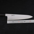 Gyuto Blue Steel #1 Suminagashi Manche en Buffle et Ébène 240mm-[Musashi]-[Couteaux de cuisine japonais]