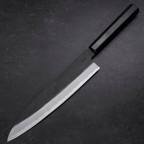 Gyuto Blue Steel #2 Chokin Kurouchi Dragon Manche en Buffle et Ébène 240mm-[Musashi]-[Couteaux de cuisine japonais]