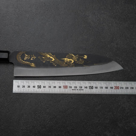 Gyuto Blue Steel #2 Kurouchi Chokin Dragon Manche en Buffle et Ébène 210mm (Asamura)-[Musashi]-[Couteaux de cuisine japonais]