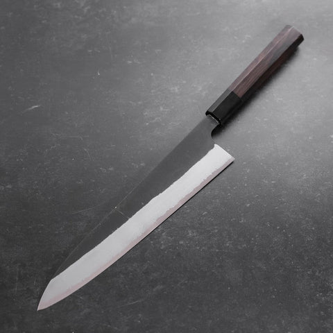 Gyuto Blue Steel #2 Kurouchi Chokin Dragon Manche en Buffle et Ébène 240mm-[Musashi]-[Couteaux de cuisine japonais]