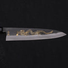 Gyuto Blue Steel #2 Kurouchi Chokin Dragon Manche en Buffle et Ébène 240mm-[Musashi]-[Couteaux de cuisine japonais]
