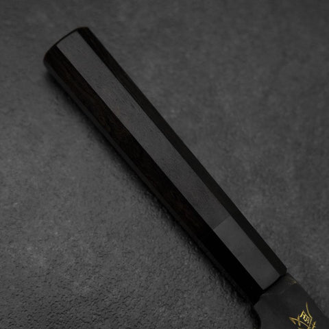 Gyuto Blue Steel #2 Kurouchi Chokin Grue Manche en Buffle et Ébène 210mm-[Musashi]-[Couteaux de cuisine japonais]