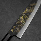 Gyuto Blue Steel #2 Kurouchi Chokin Hannya Manche en Buffle et Ébène 210mm-[Musashi]-[Couteaux de cuisine japonais]