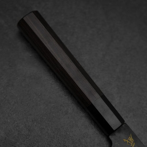Gyuto Blue Steel #2 Kurouchi Chokin Koi Manche en Buffle et Ébène 210mm-[Musashi]-[Couteaux de cuisine japonais]