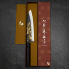 Gyuto Blue Steel #2 Kurouchi Chokin Koi Manche en Buffle et Ébène 210mm-[Musashi]-[Couteaux de cuisine japonais]