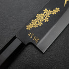 Gyuto Blue Steel #2 Kurouchi Chokin Sakura Fuji Manche en Buffle et Ébène 210mm (Asamura)-[Musashi]-[Couteaux de cuisine japonais]