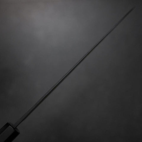 Gyuto Blue Steel #2 Kurouchi Chokin Sakura Fuji Manche en Buffle et Ébène 210mm (Asamura)-[Musashi]-[Couteaux de cuisine japonais]