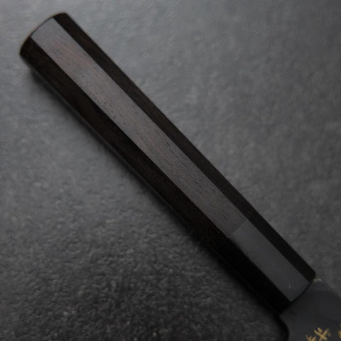 Gyuto Blue Steel #2 Kurouchi Chokin Sakura Fuji Manche en Buffle et Ébène 210mm (Asamura)-[Musashi]-[Couteaux de cuisine japonais]