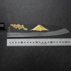 Gyuto Blue Steel #2 Kurouchi Chokin Sakura Fuji Manche en Buffle et Ébène 210mm (Asamura)-[Musashi]-[Couteaux de cuisine japonais]