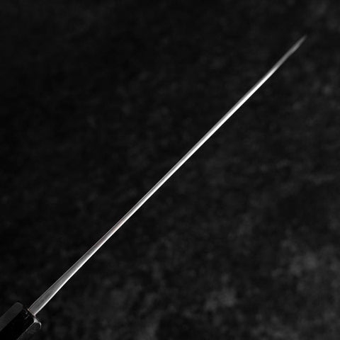 Gyuto Blue Steel #2 Kurouchi Chokin Samourai Nouvelle Lune Manche en Buffle et Ébène 210mm (Asamura)-[Musashi]-[Couteaux de cuisine japonais]