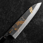 Gyuto Blue Steel #2 Kurouchi Chokin Ukiyo-E Manche en Buffle et Ébène 210mm (Asamura)-[Musashi]-[Couteaux de cuisine japonais]