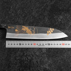 Gyuto Blue Steel #2 Kurouchi Chokin Ukiyo-E Manche en Buffle et Ébène 210mm (Asamura)-[Musashi]-[Couteaux de cuisine japonais]