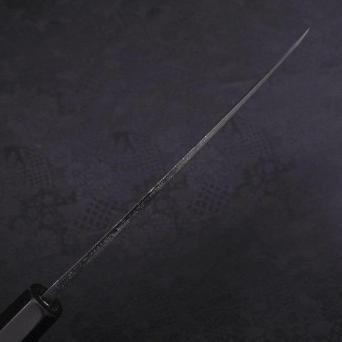 Gyuto Blue Steel #2 Kurouchi Damas Manche en Buffle et Ébène 180mm-[Musashi]-[Couteaux de cuisine japonais]