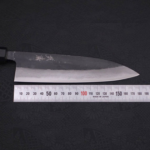 Gyuto Blue Steel #2 Kurouchi Damas Manche en Buffle et Ébène 180mm-[Musashi]-[Couteaux de cuisine japonais]