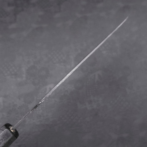 Gyuto Blue Steel #2 Kurouchi Manche Ishime Urushi Noir 210m-[Musashi]-[Couteaux de cuisine japonais]