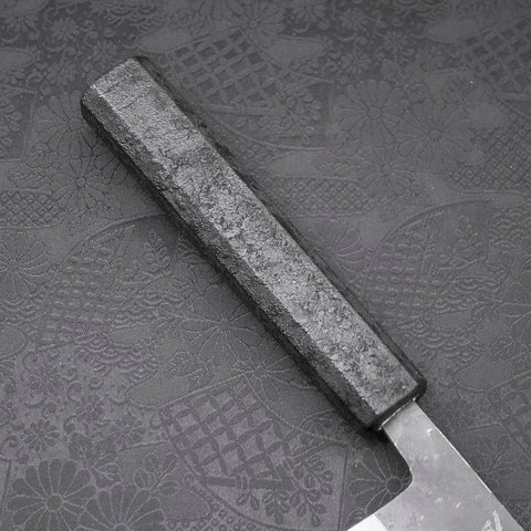 Gyuto Blue Steel #2 Kurouchi Manche Ishime Urushi Noir 210m-[Musashi]-[Couteaux de cuisine japonais]
