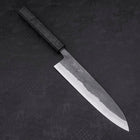 Gyuto Blue Steel #2 Kurouchi Manche Ishime Urushi Noir 210m-[Musashi]-[Couteaux de cuisine japonais]