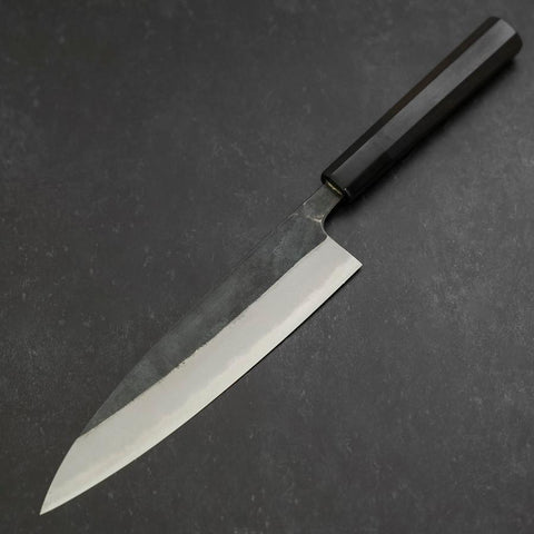 Gyuto Blue Steel #2 Kurouchi Manche en Buffle et Ébène 210mm-[Musashi]-[Couteaux de cuisine japonais]