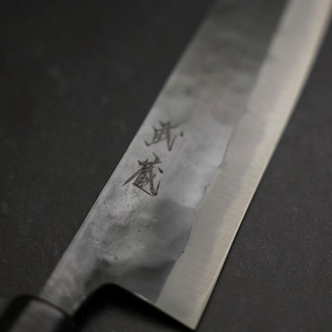 Gyuto Blue Steel #2 Kurouchi Manche en Buffle et Ébène 210mm-[Musashi]-[Couteaux de cuisine japonais]