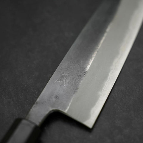Gyuto Blue Steel #2 Kurouchi Manche en Buffle et Ébène 210mm-[Musashi]-[Couteaux de cuisine japonais]