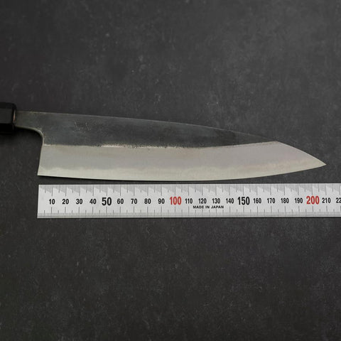 Gyuto Blue Steel #2 Kurouchi Manche en Buffle et Ébène 210mm-[Musashi]-[Couteaux de cuisine japonais]