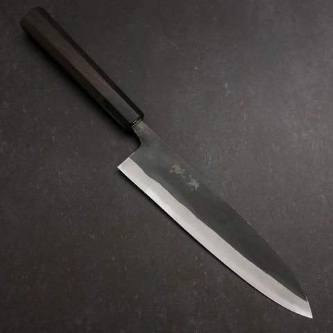 Gyuto Blue Steel #2 Kurouchi Manche en Buffle et Ébène 210mm-[Musashi]-[Couteaux de cuisine japonais]