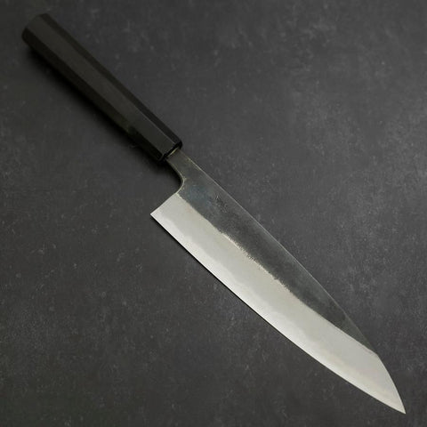 Gyuto Blue Steel #2 Kurouchi Manche en Buffle et Ébène 210mm-[Musashi]-[Couteaux de cuisine japonais]