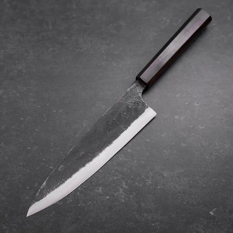 Gyuto Blue Steel #2 Kurouchi Manche en Ébène 210mm-[Musashi]-[Couteaux de cuisine japonais]