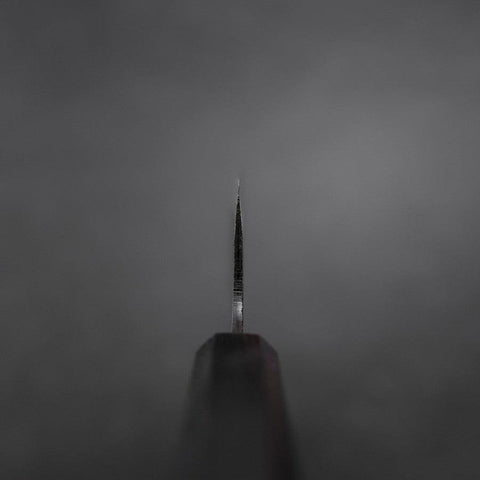 Gyuto Blue Steel #2 Kurouchi Manche en Ébène 210mm-[Musashi]-[Couteaux de cuisine japonais]